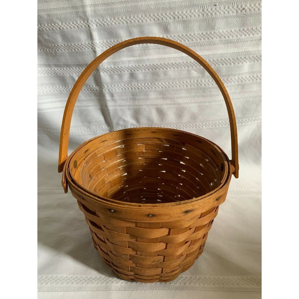 Longaberger Medium Fruit Basket Combo with Plastic Protector 2001